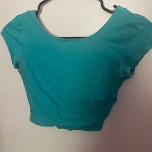 Aqua blue crop top